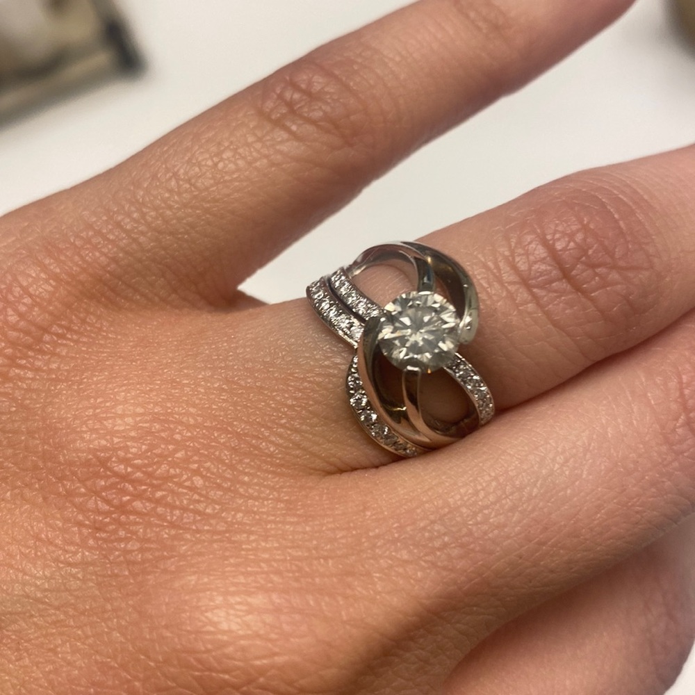 Engagement ring with wedding band